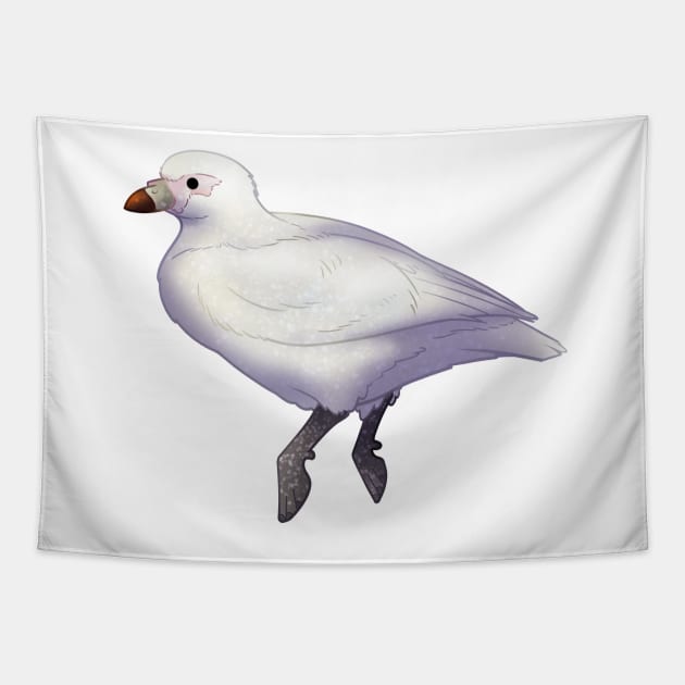 Cozy Sheathbill Tapestry by Phoenix Baldwin