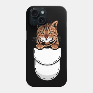 Funny Bengal Pocket Cat Phone Case