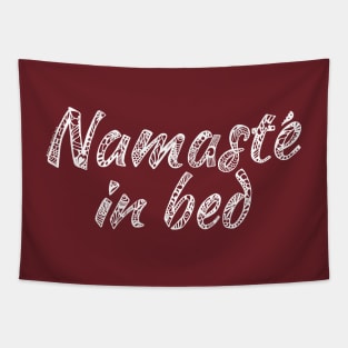 namaste_whitewords Tapestry