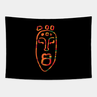 African Tribal Design with Kente Pattern Tapestry