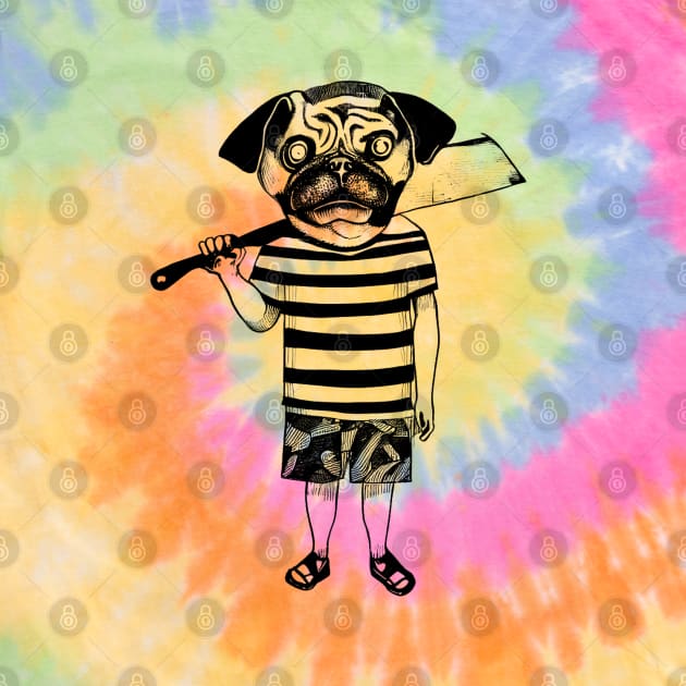 Pugsley the Pug Cleaving Time by TheWanderingFools