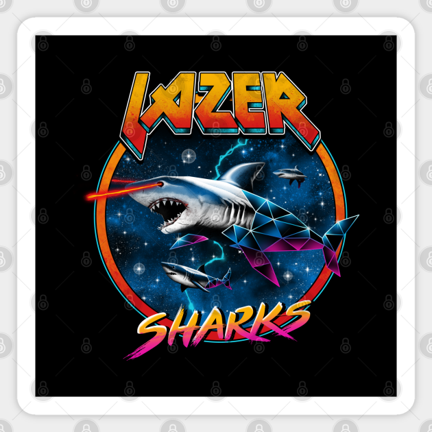 Lazer Sharks - Shark - Sticker