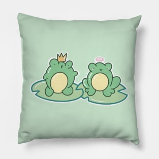 Cute Frogs in Love Pillow