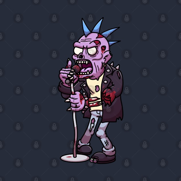 Cartoon Punk Rock Zombie by TheMaskedTooner