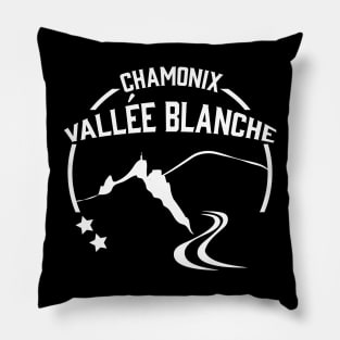 Chamonix Aiguille du Midi white Pillow