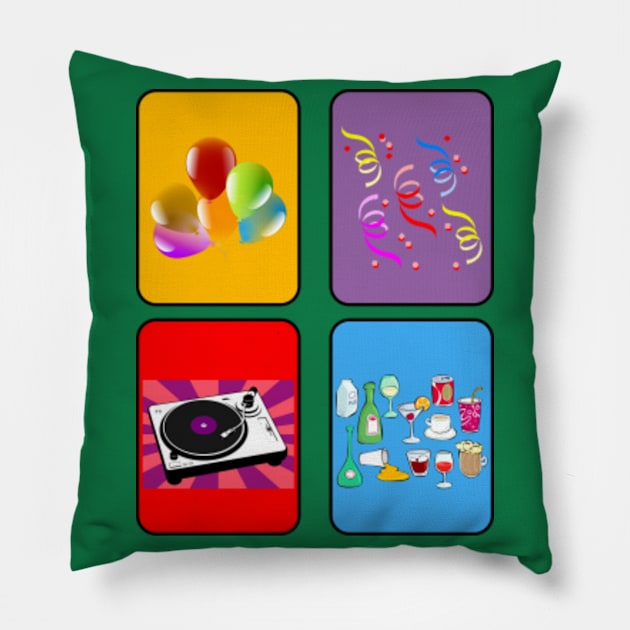 Party Time Pillow by MissMorty2