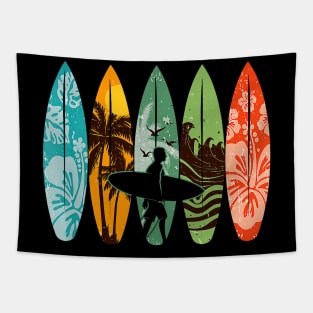 Surfboarder Hawaii Wave Surfing Surfboard Lover Beach Surfer Tapestry