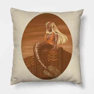 Golden Mermaid Pillow