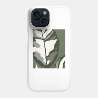 Dark green Rubber plant detail Phone Case