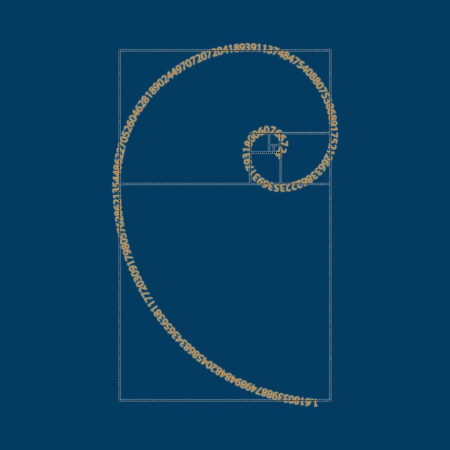 Fibonacci Golden Ratio Number 1.618... Minimalism by Fersan