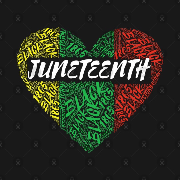 Juneteenth Heart Celebrate African American Freedom June 19 by BramCrye