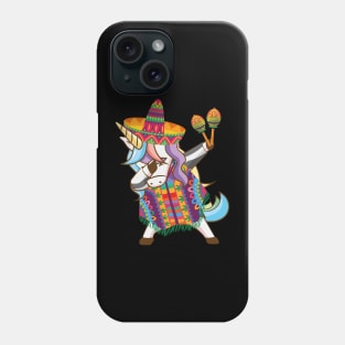 Mexican Dabbing Unicorn Cinco De Mayo Poncho Sombrero Maracas Phone Case