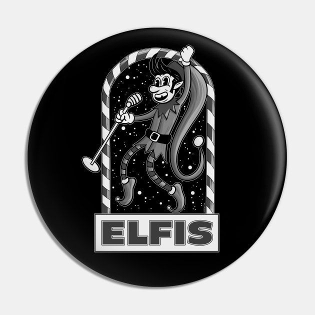 Elfis grayscale Pin by Sneezing Fish