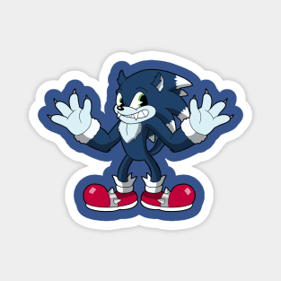 Sonic the werehog in Cuphead style Magnet