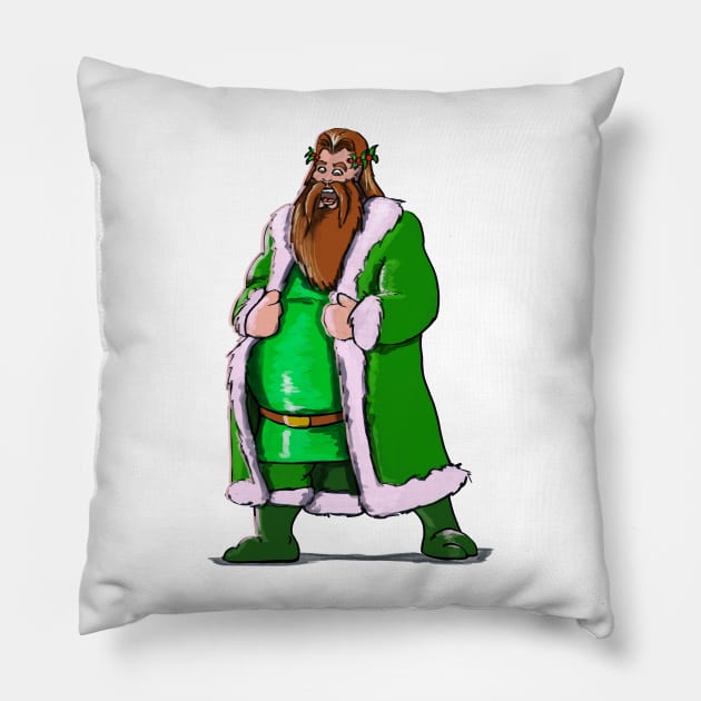 A christmas carol ghost present Pillow by GhoneamArt