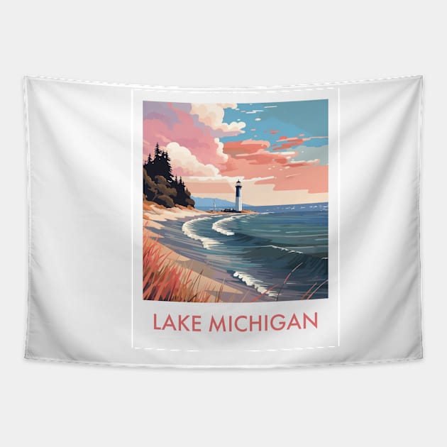 LAKE MICHIGAN Tapestry by MarkedArtPrints