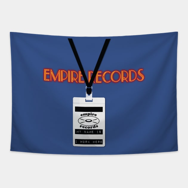 Empire Records Employee Badge - Blank Tapestry by 3 Guys and a Flick