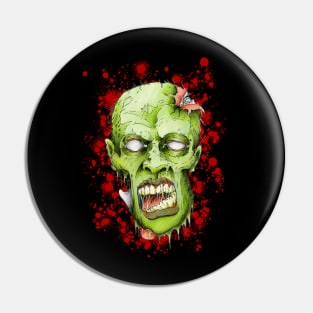 Zombie - Dislocated Jaw with Splatter Pin