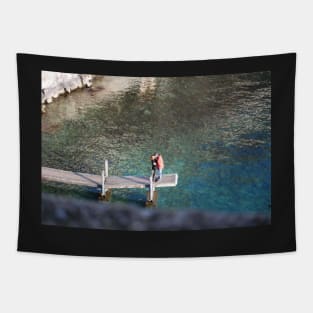 A couple kissing on the lake Tapestry