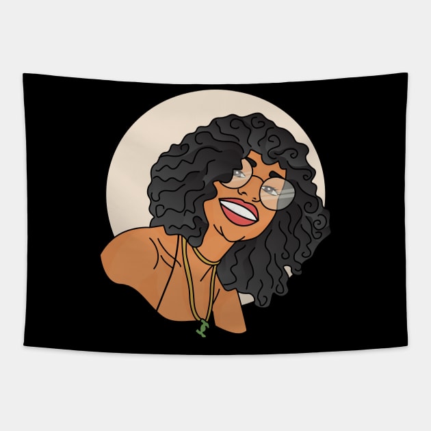 Smiling Afro Latina Tapestry by NaturallyBlack