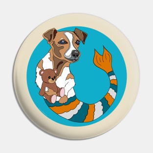 Jessie the Jack Russell Mermutt Pin