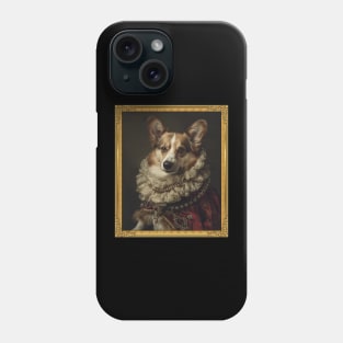 Royal Regalia: Corgi Princess Portrait (Framed) Phone Case