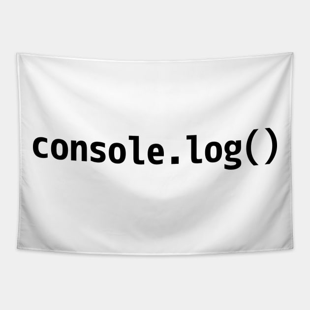 console.log() - JavaScript/Web Developer Black Text Design Tapestry by geeksta