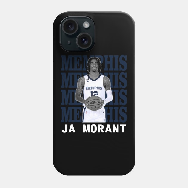 Memphis Grizzlies Ja Morant Phone Case by Thejockandnerd