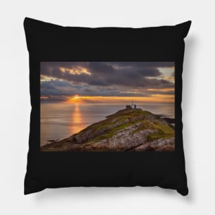 Mumbles Lighthouse, Swansea, Wales Pillow