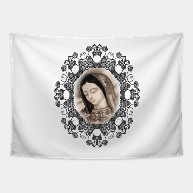 Guadalupe Our Lady of Virgin Mary Mexico Catholic Shirt Tapestry by hispanicworld