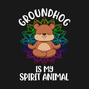 Groundhog Spirit Animal Funny Groundhog Day Gift T-Shirt