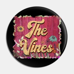 Classic Vines Personalized Flowers Proud Name Pin