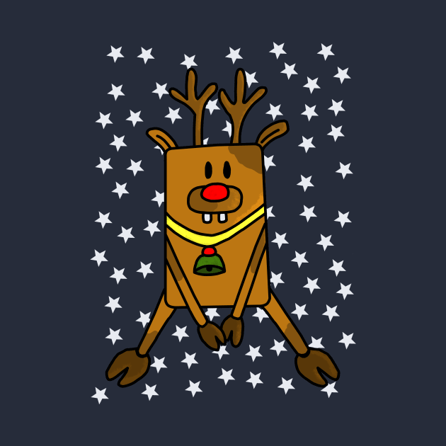 Funny Cute Deer with Star Pattern by OneLook