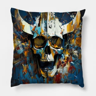 Grunge skull design Pillow