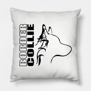 Border Collie profile dog mom gift Pillow