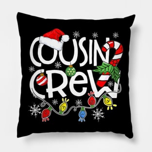 Christmas Cousin Crew Funny Red Plaid Matching Pajama Pillow