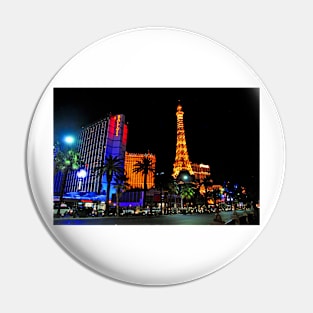 Eiffel Tower Paris and Ballys Hotel Las Vegas America Pin