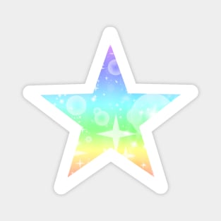 Kawaii Magical Pastel Rainbow Star Magnet
