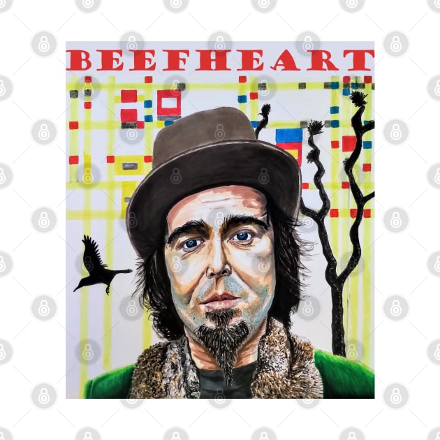 Captain Beefheart original portrait painting/fan art by smadge