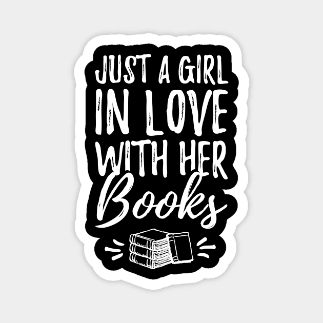 Just a girl in love with her books Magnet by captainmood