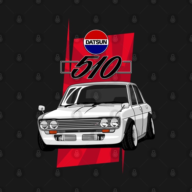 Datsun 510 (White) by zevalia