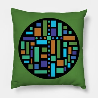 Stained Glass Window Circles 32 Pillow