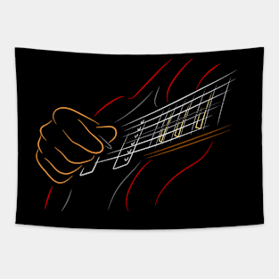 Guitar Playing Right Hand Tapestry