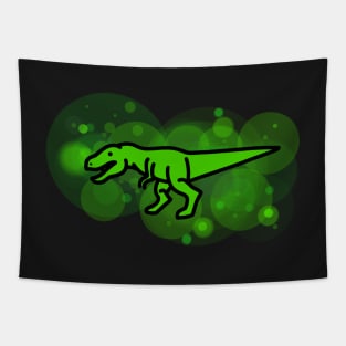 Green T-Rex Rainbow Dinosaurs Series Tapestry