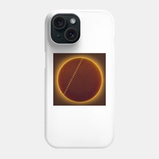 ISS transit across the solar disc, 2021, (C055/6451) Phone Case