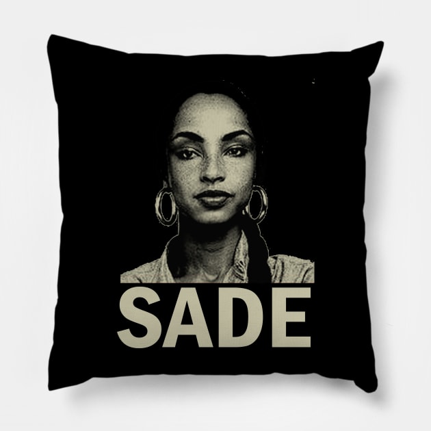 Sade Black Vintage Pillow by tamisanita