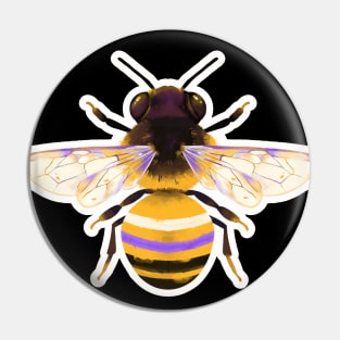 Nonbinary Bee Pin