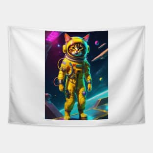 Smol Cat in Spacesuit Tapestry