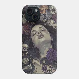 girl with the flowers Phone Case