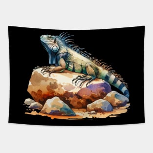 Watercolor Iguana Tapestry